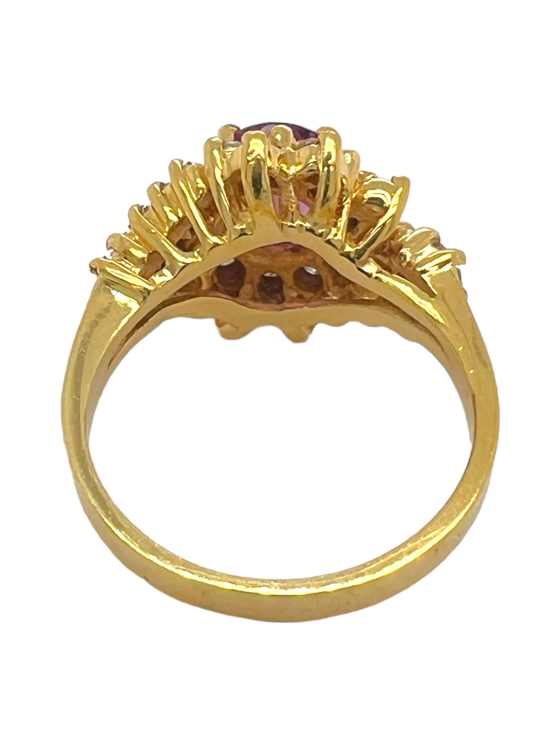 Sophia D. 18K Yellow Gold Ruby Ring In New Condition For Sale In New York, NY