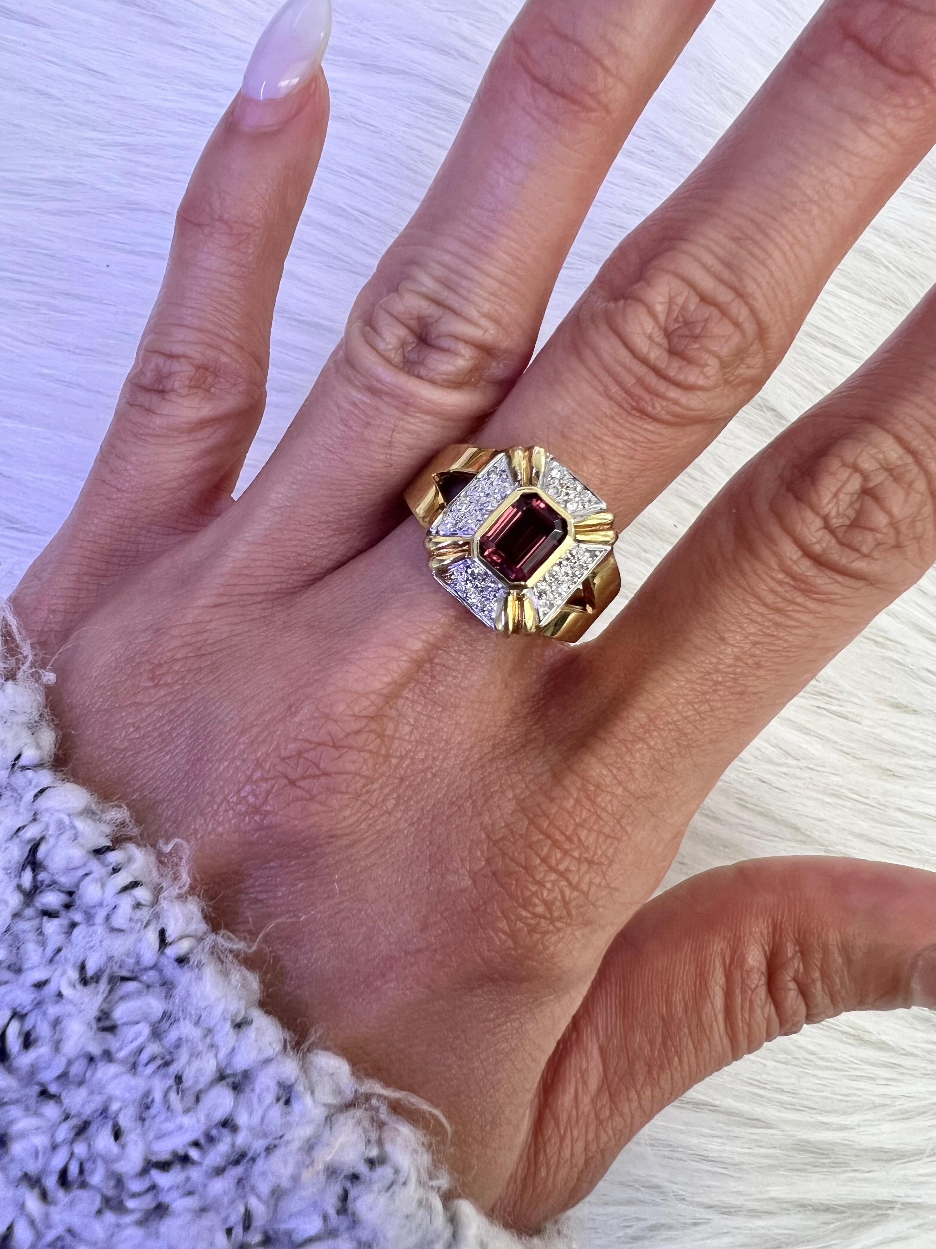 Sophia D. 18K Yellow Gold Tourmaline Ring For Sale 1
