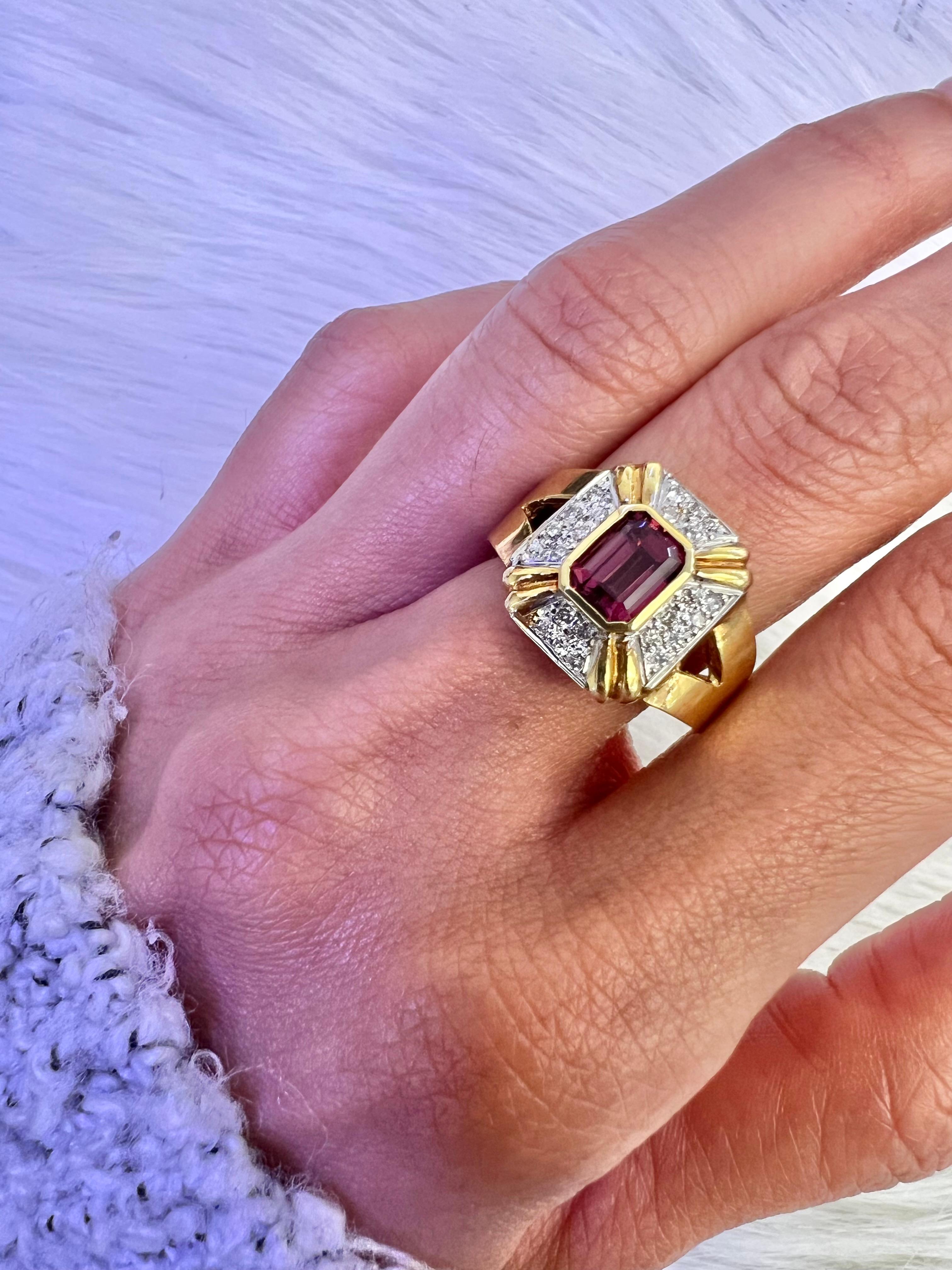 Sophia D. 18K Yellow Gold Tourmaline Ring For Sale 2