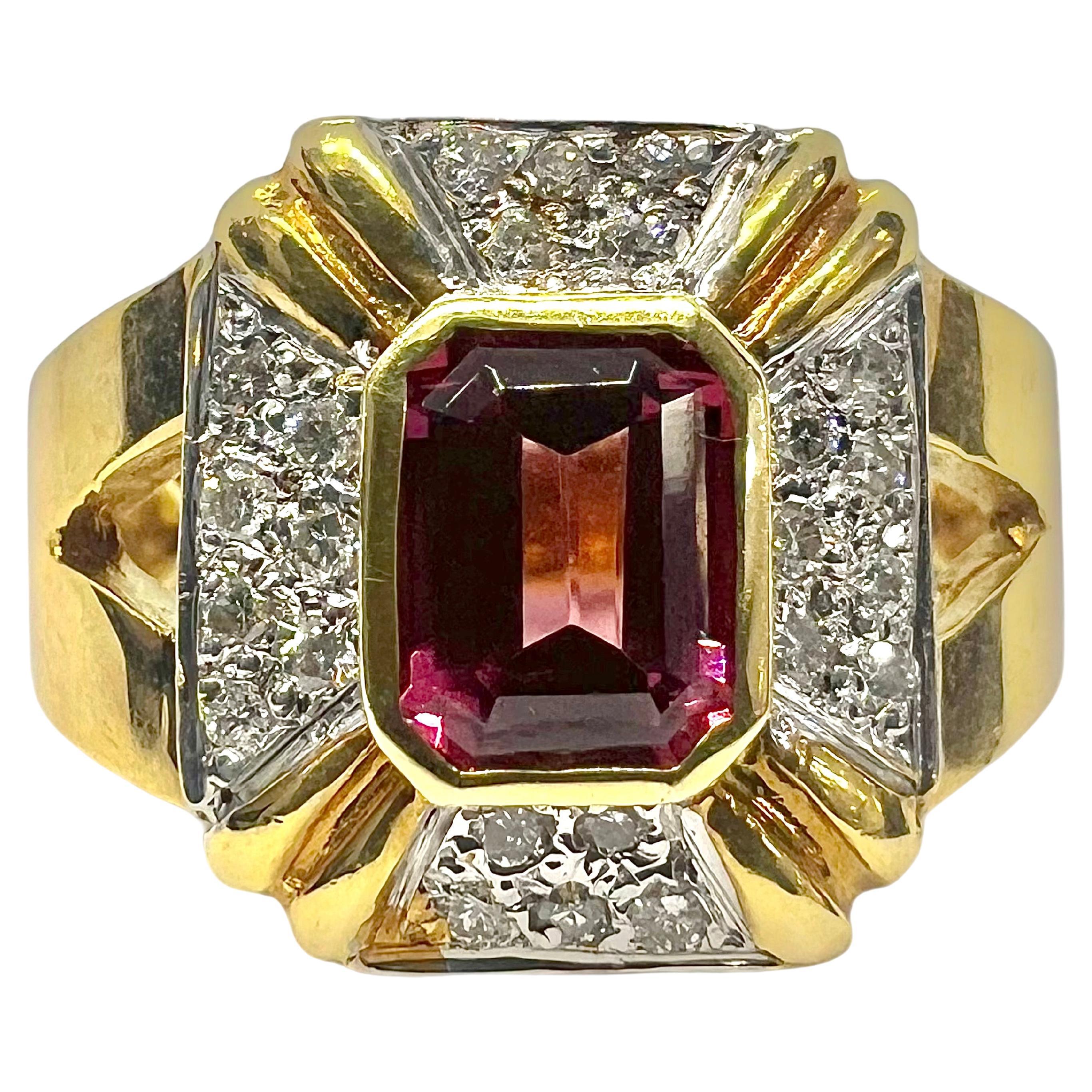 Sophia D. 18K Yellow Gold Tourmaline Ring For Sale