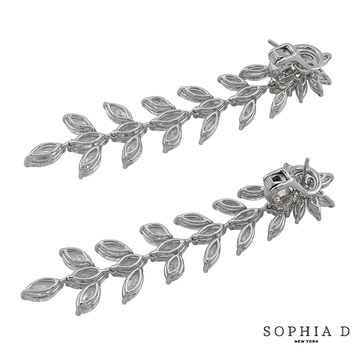 Sophia D. Orecchini con diamanti da 19.16 carati In condizioni Nuovo in vendita a New York, NY