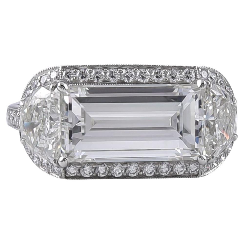 Sophia D. 2.01 Carat Diamond Art Deco Platinum Ring  For Sale