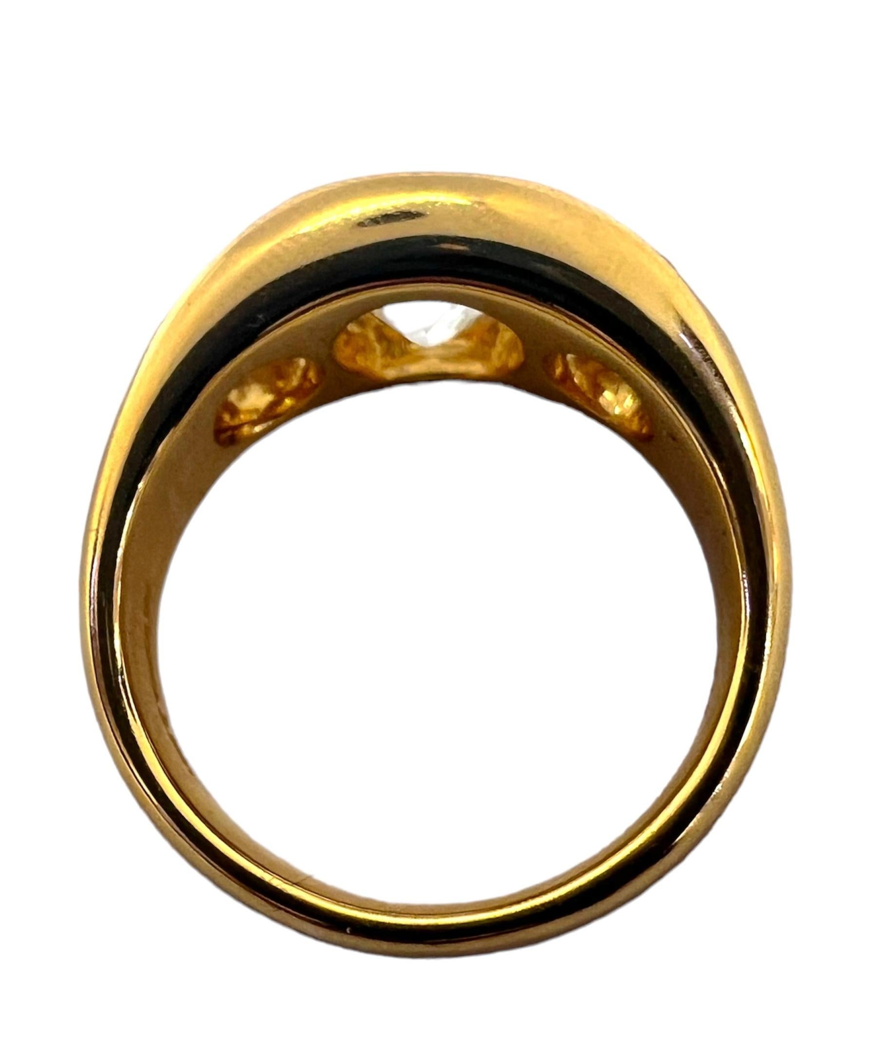 Sophia D. 2.01 Carat Diamond Yellow Gold Ring In New Condition For Sale In New York, NY