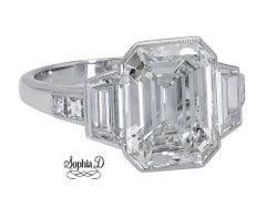 Sophia D. Bague de fiançailles en platine avec un diamant de 2,07 carats