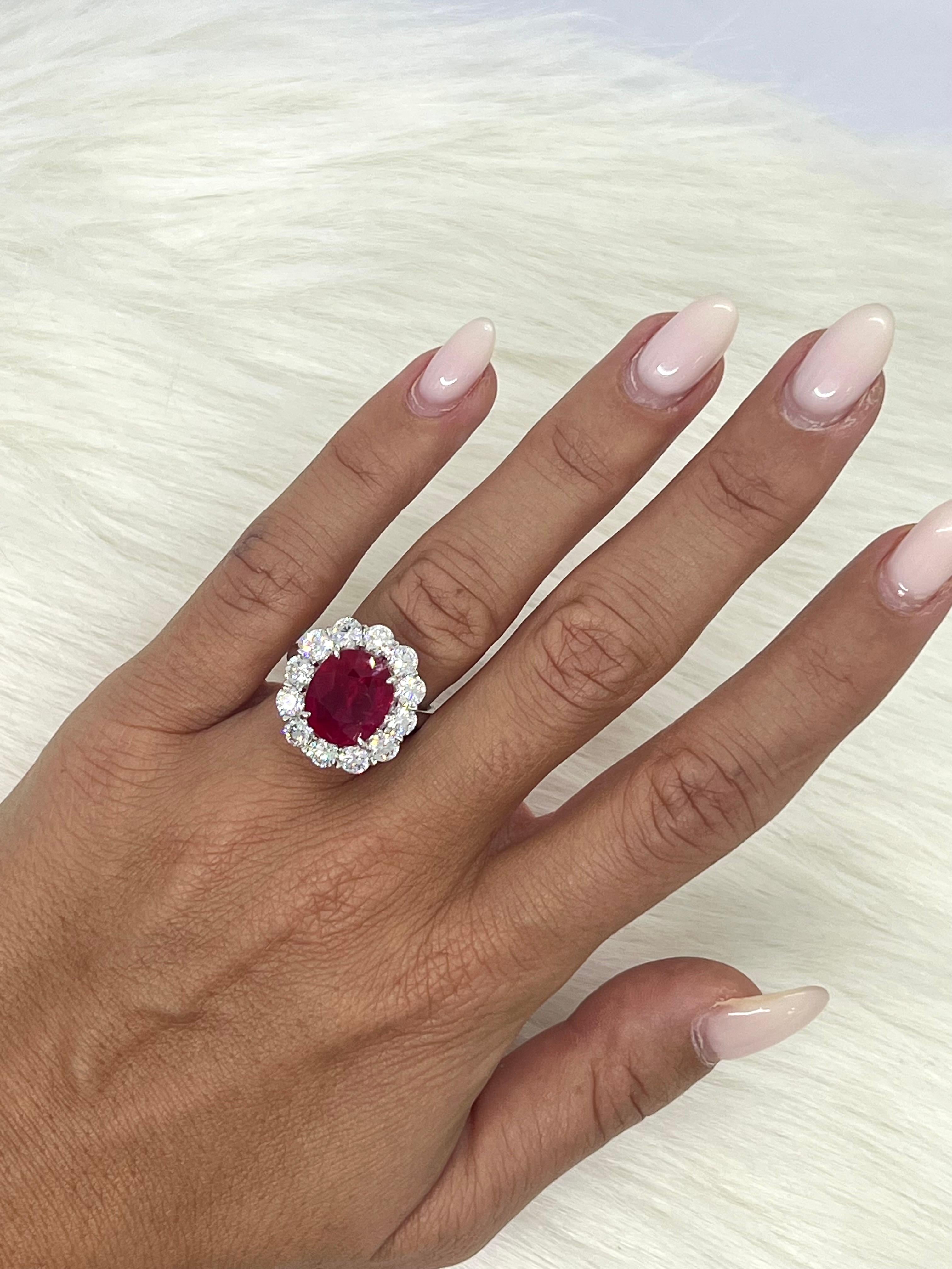 Sophia D 2,22 Karat Rubin und Diamant-Ring aus Platin für Damen oder Herren im Angebot