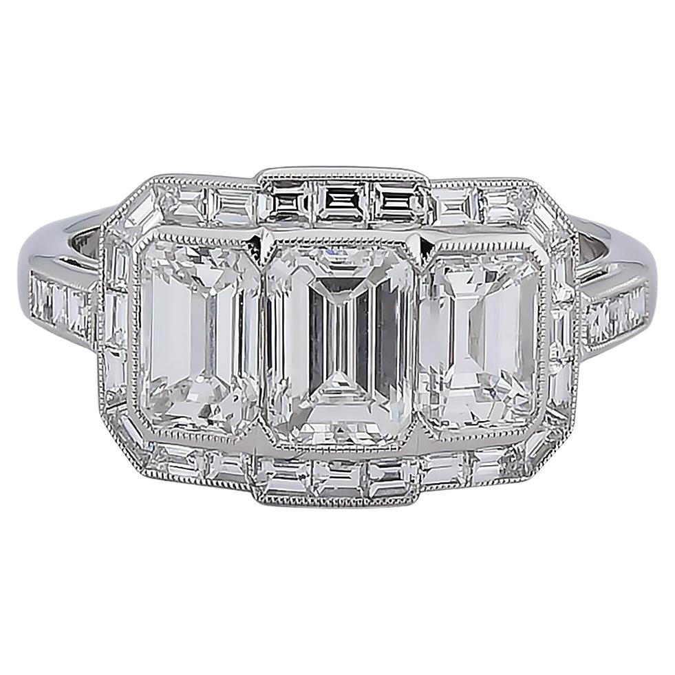Sophia D 2.34 Carat Three-Stone Diamond Ring