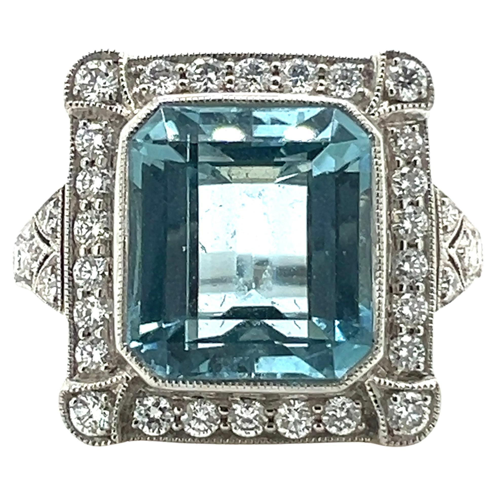 Sophia D. 2.98 Carat Aquamarine Ring For Sale