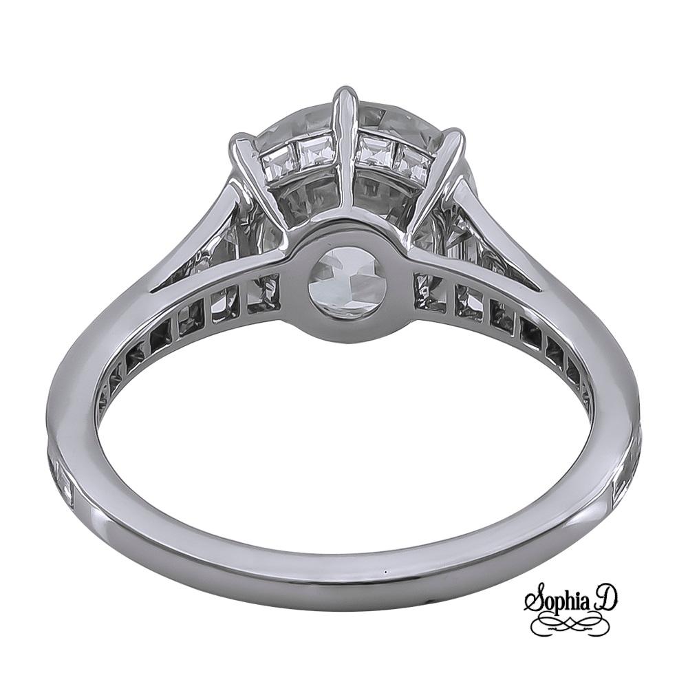 Art Deco Sophia D. 3.03 Carat Engagement Ring  For Sale