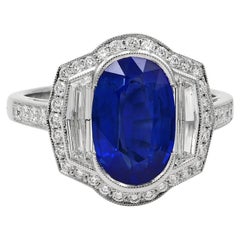 Sophia D. 3.04 Carat Blue Sapphire Ring