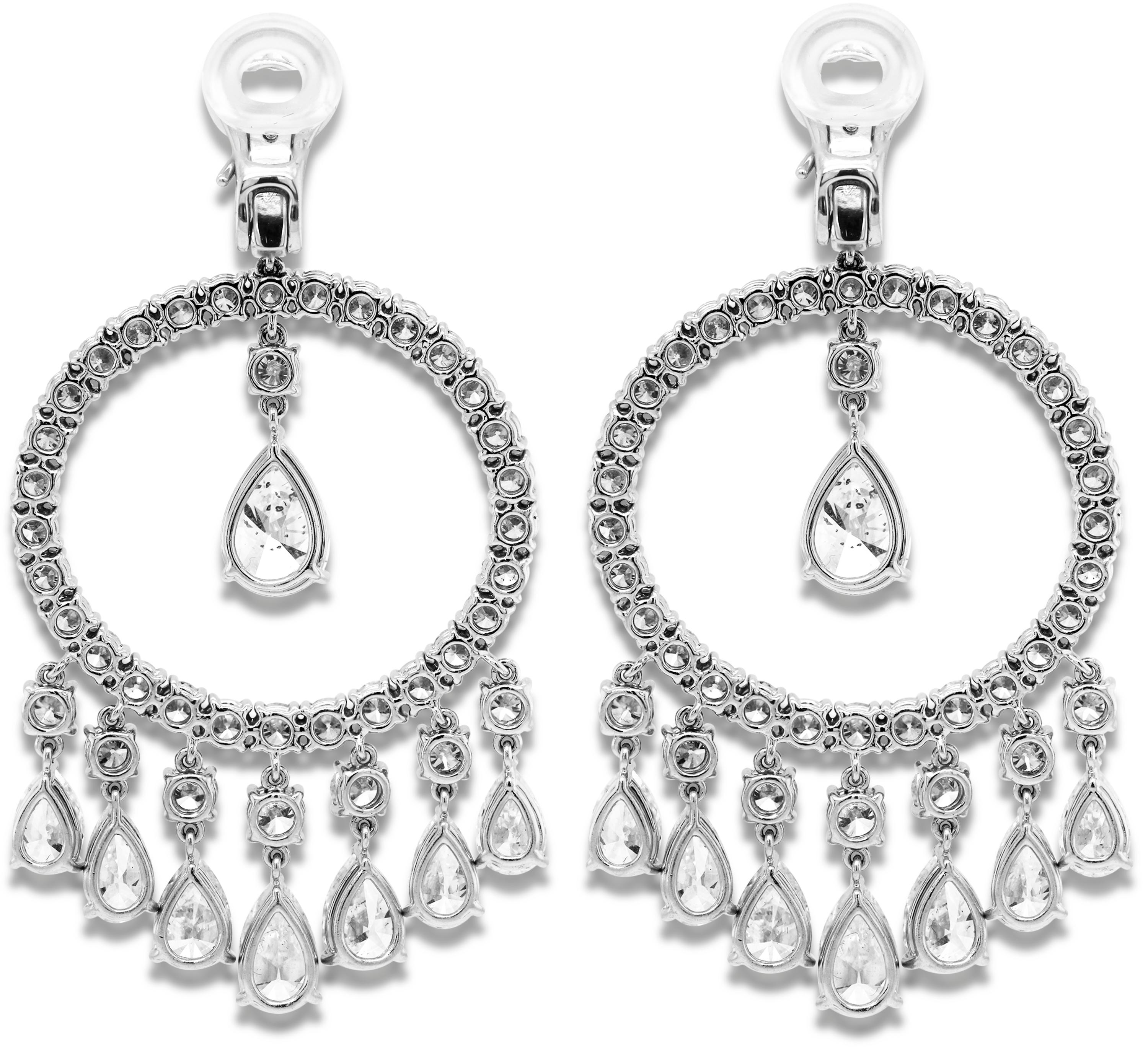 large diamond drop earrings