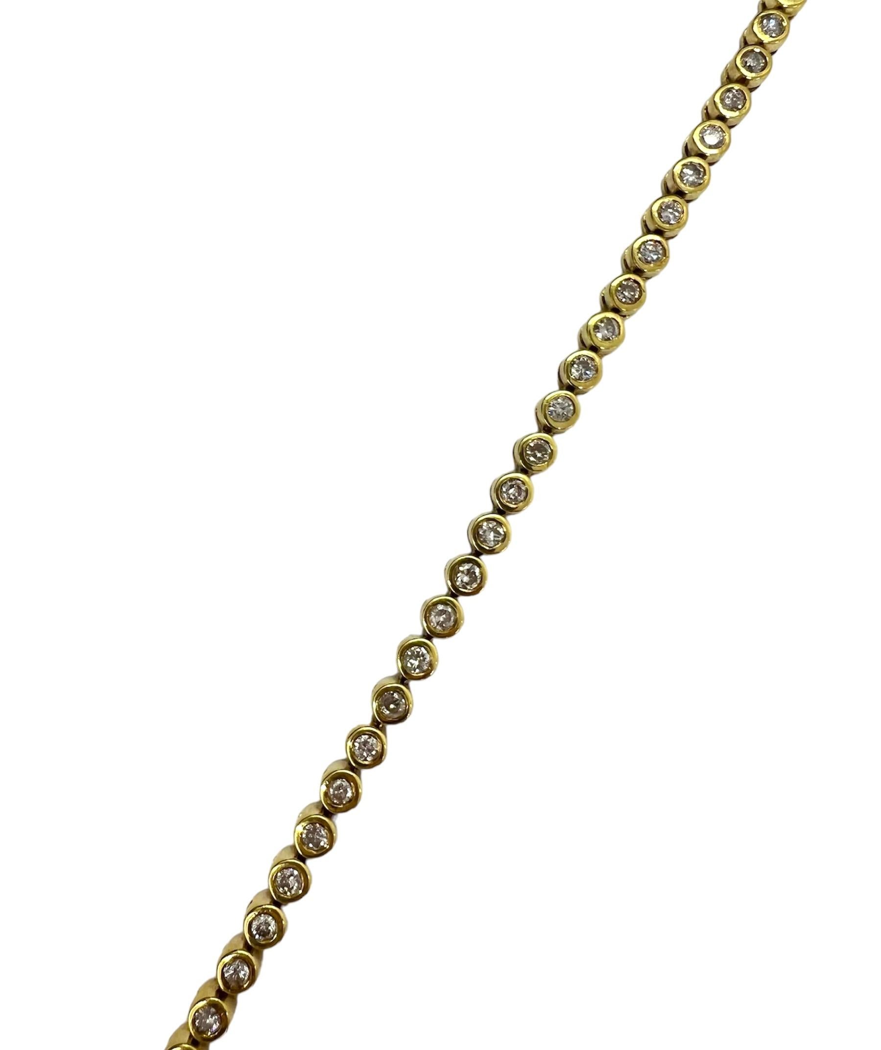 Yellow gold bracelet with 4.10 carat diamonds.

Sophia D by Joseph Dardashti LTD has been known worldwide for 35 years and are inspired by classic Art Deco design that merges with modern manufacturing techniques.
