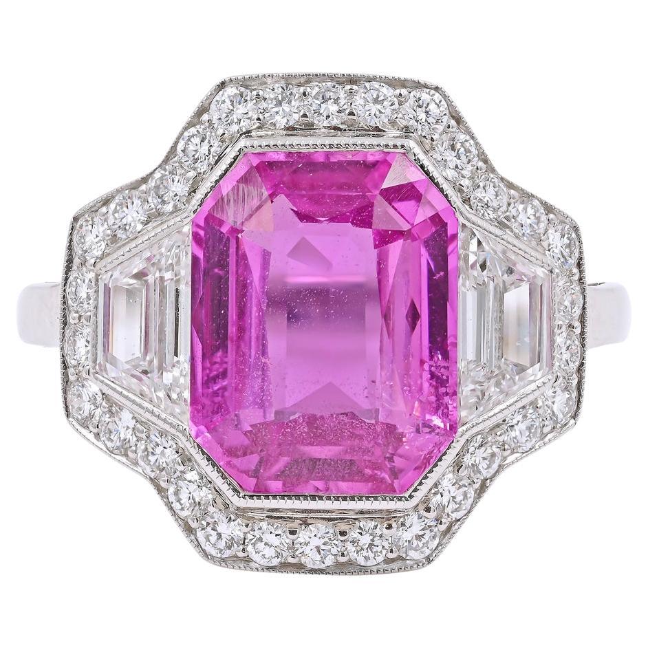 Sophia D. 4.28 Carat Madagascar Pink Sapphire Ring