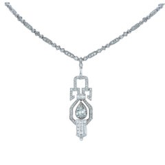 Sophia D 6.5 Carat Diamond Dangle Platinum Necklace