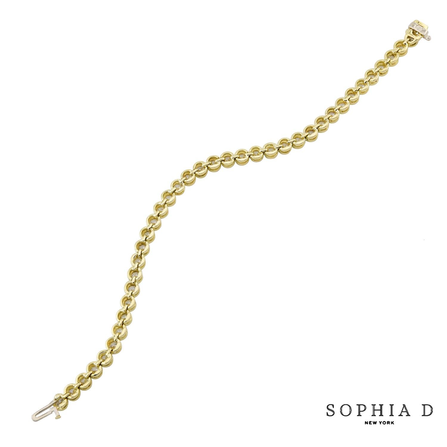 Bracciale tennis in oro giallo Sophia D 8,03 carati In condizioni Nuovo in vendita a New York, NY
