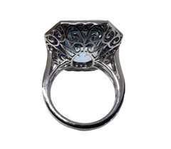 Sophia D. 9.20 Carat Aquamarine Platinum Ring