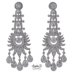 Sophia D. All Diamond Earrings in Platinum