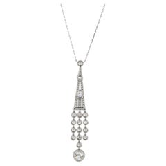 Sophia D Art Deco Diamant-Halskette in Platin