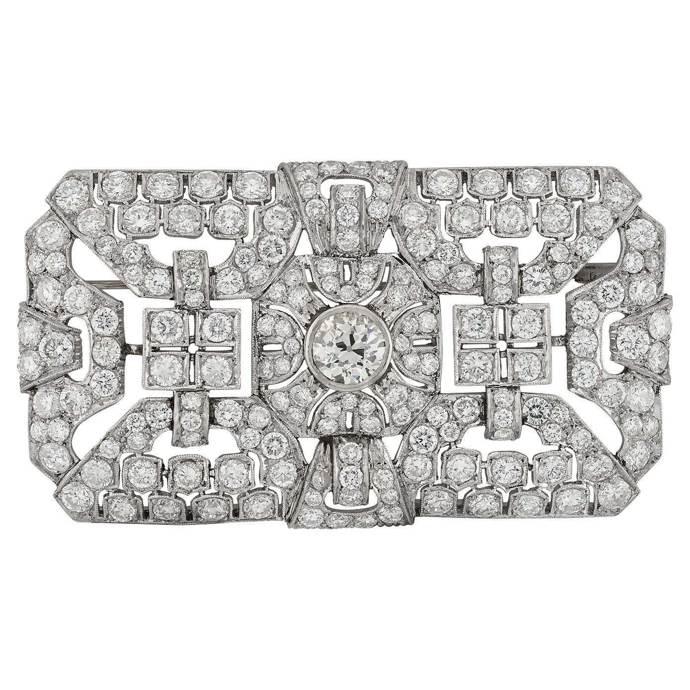 Sophia D. Art Deco Inspired Diamond Brooch