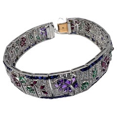 Sophia D. Art Deco Platinum Bracelet