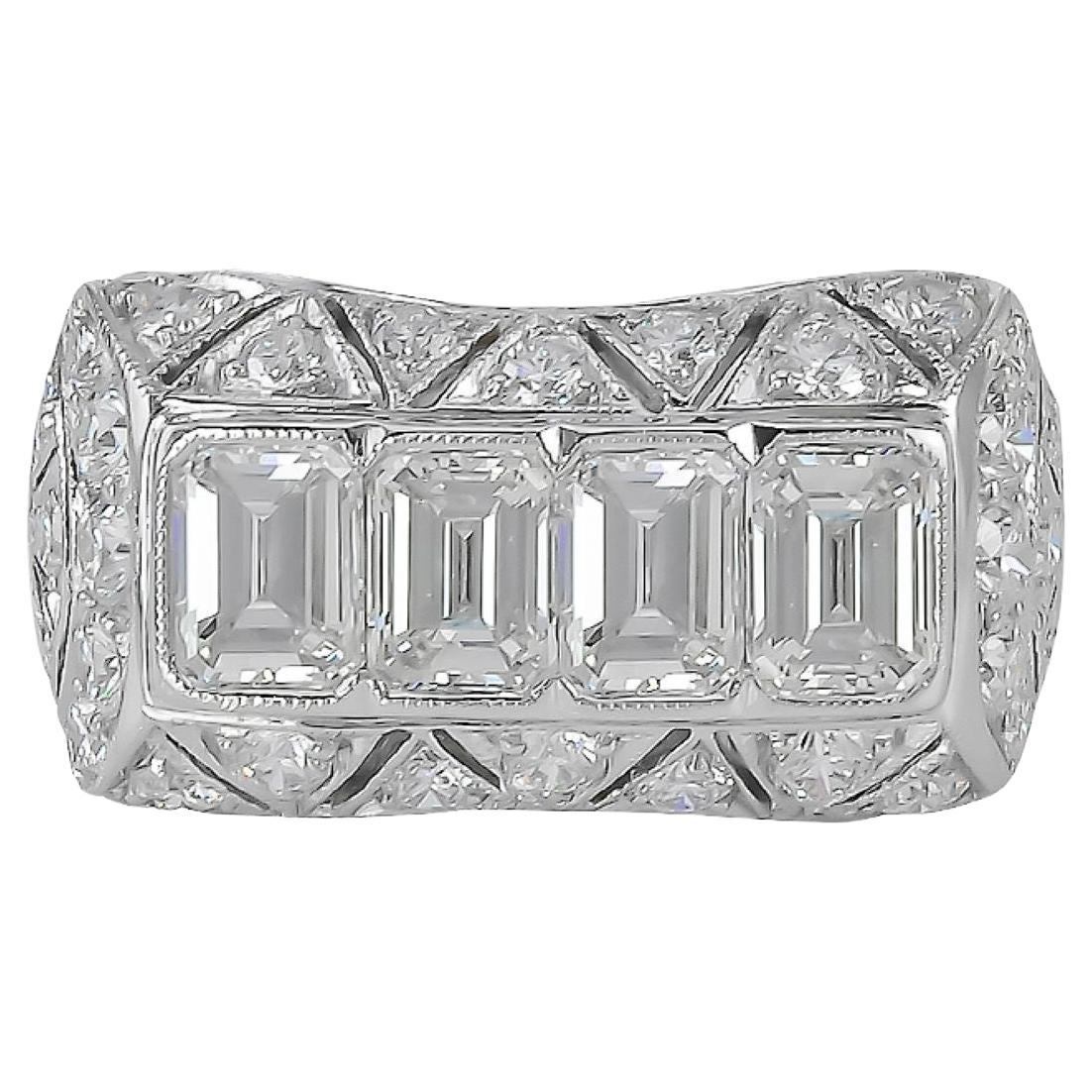 Sophia D. Art Deco Platinum Ring