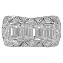 Sophia D. Art Deco Platinum Ring