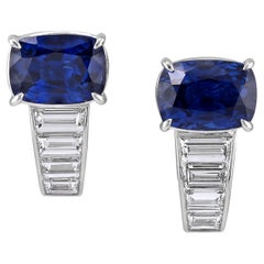 Sophia D. Blue Sapphire and Diamond Earrings