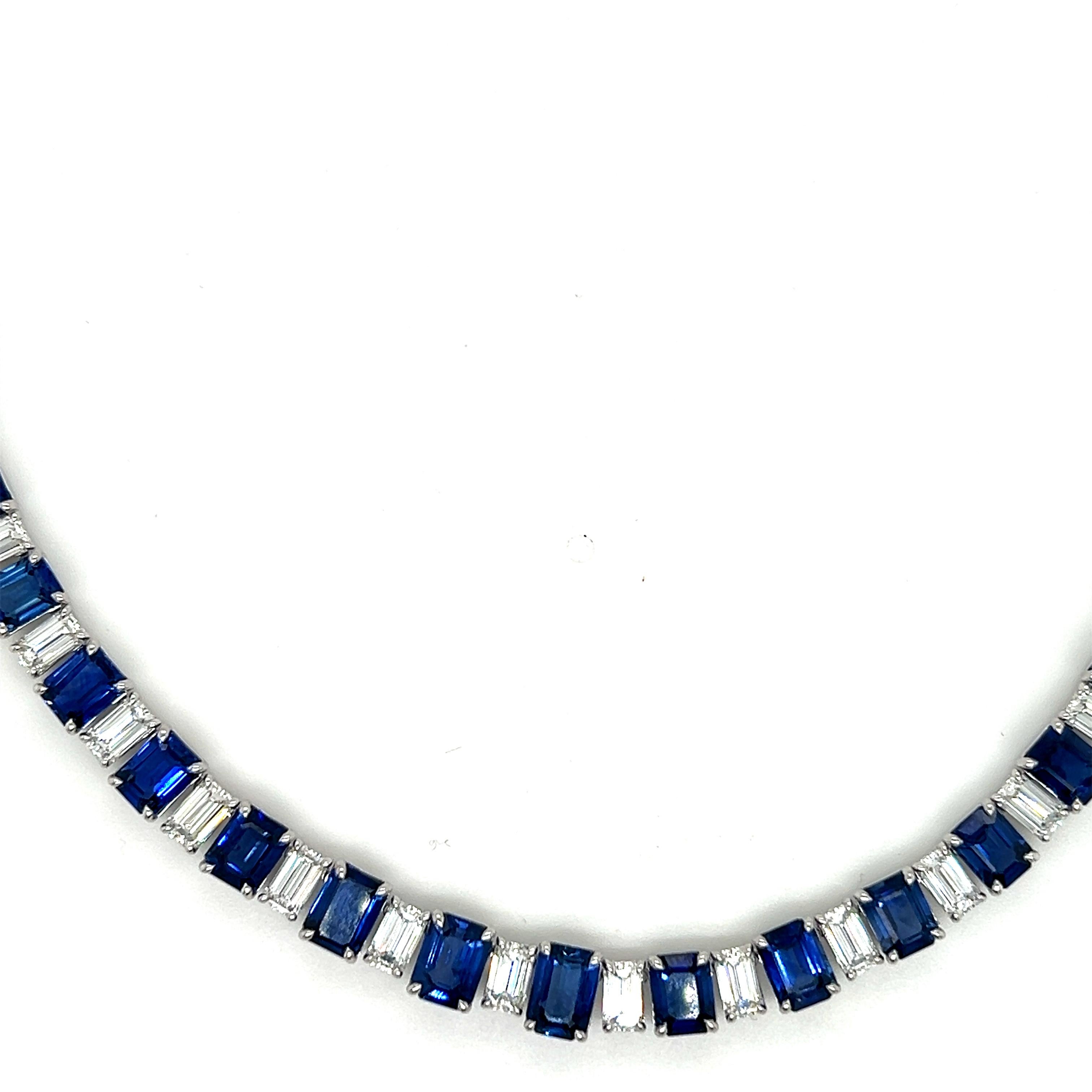 Sophia D. Halskette mit blauem Saphir und Diamant im Zustand „Neu“ in New York, NY