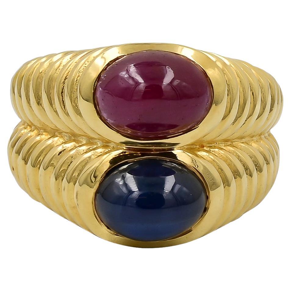 Sophia D. Blue Sapphire and Ruby Ring