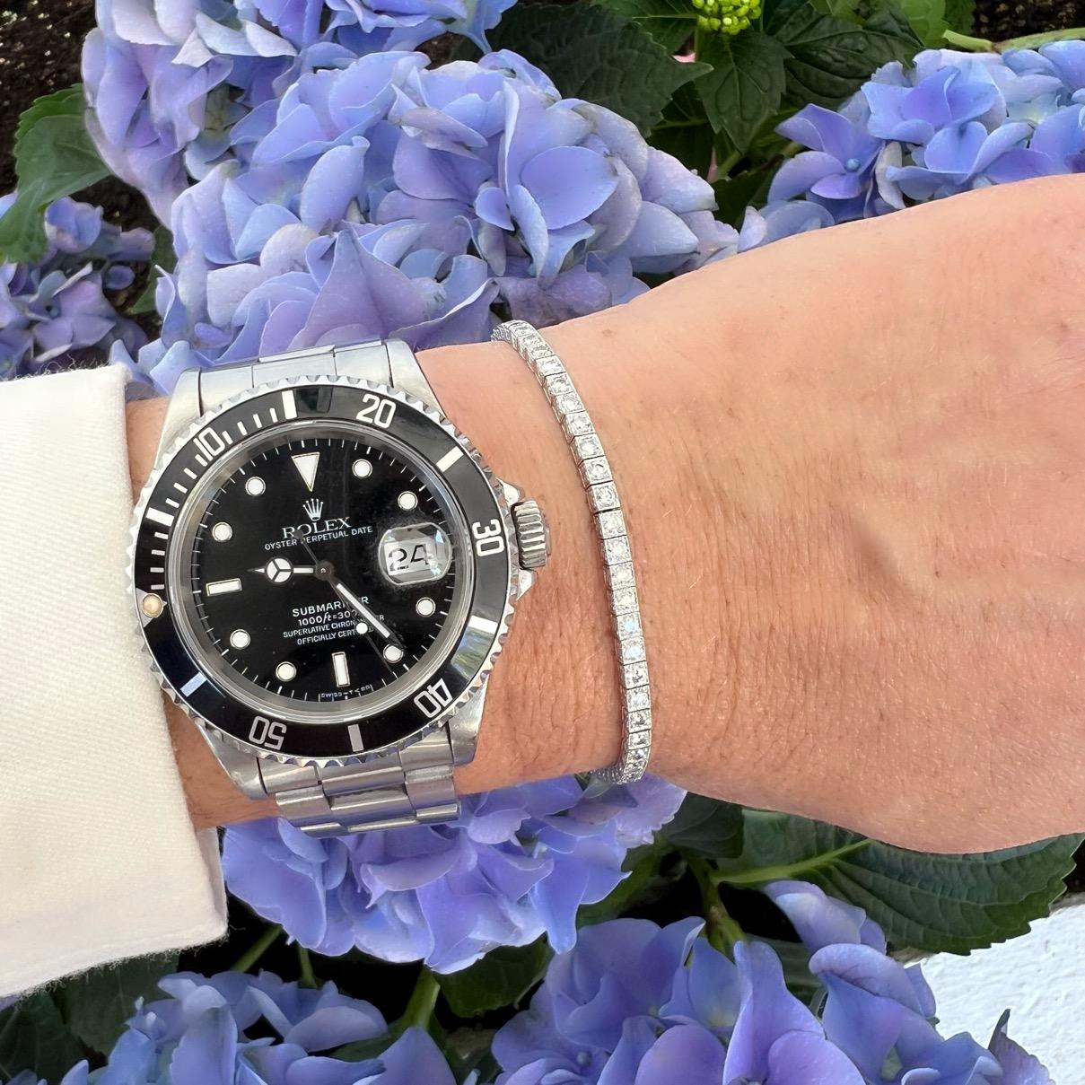 Sophia D. Bracelet ligne en platine et diamants en vente 2
