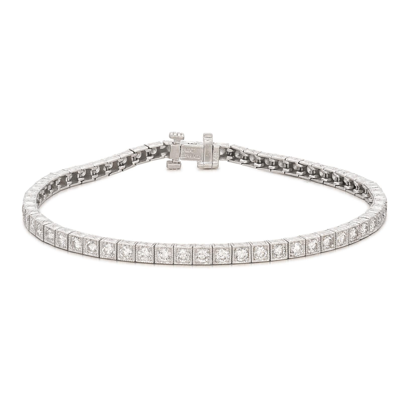 Sophia D. Armband aus Platin mit Diamanten im Angebot 3