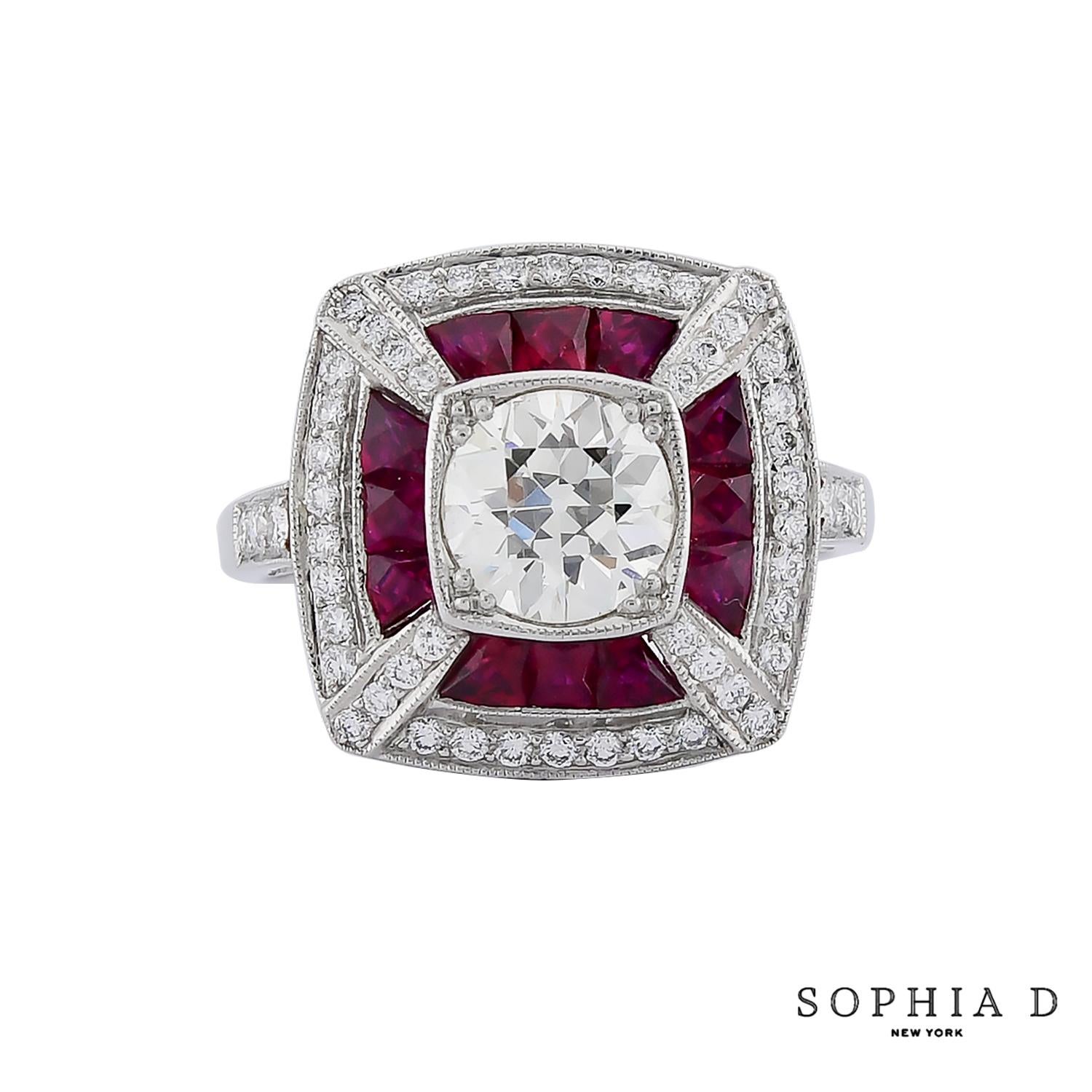 Anello con diamante e rubino D.D. A Style In condizioni Nuovo in vendita a New York, NY