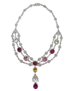 Sophia D. Diamond and Tourmaline Necklace