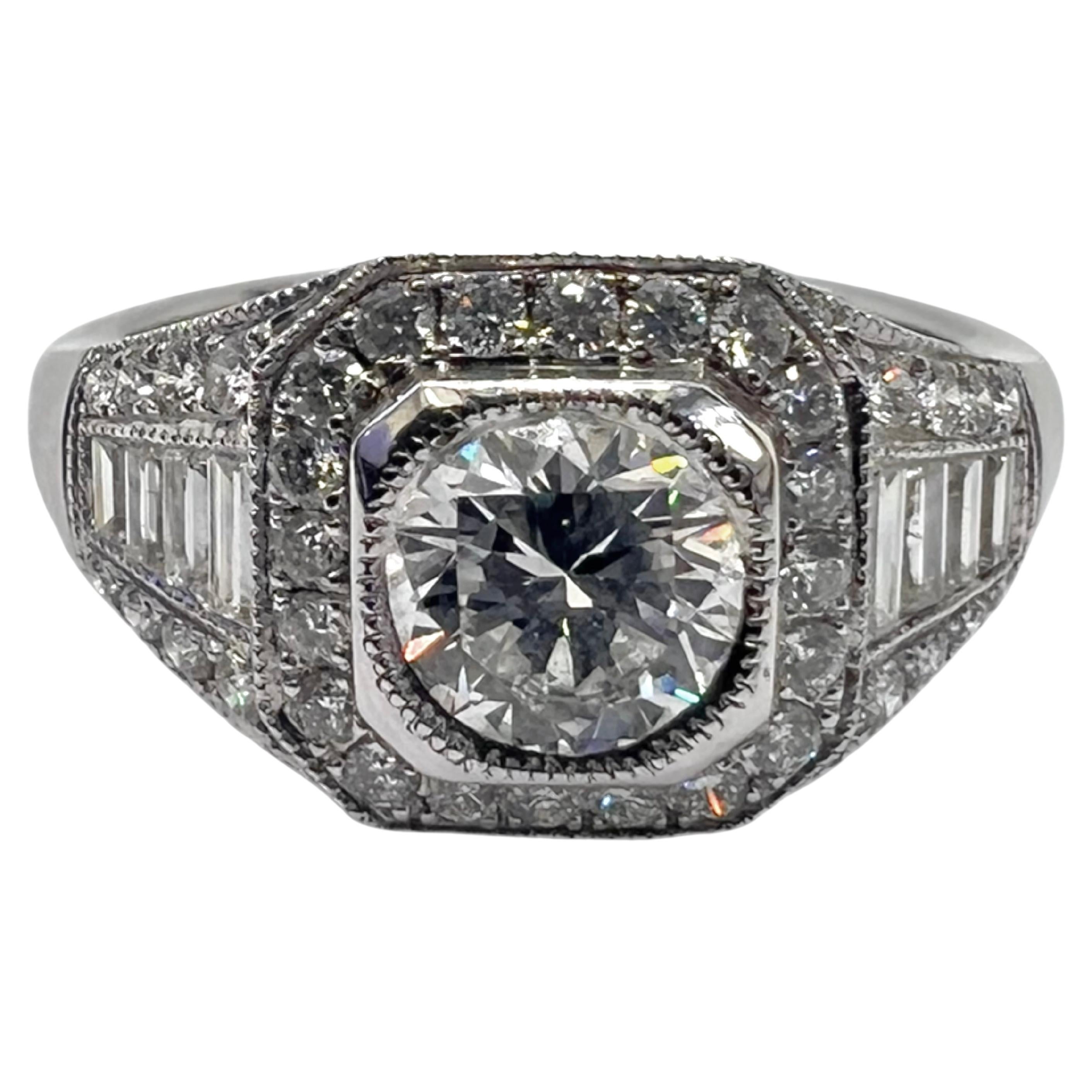 Sophia D. Diamond Art Deco Ring For Sale