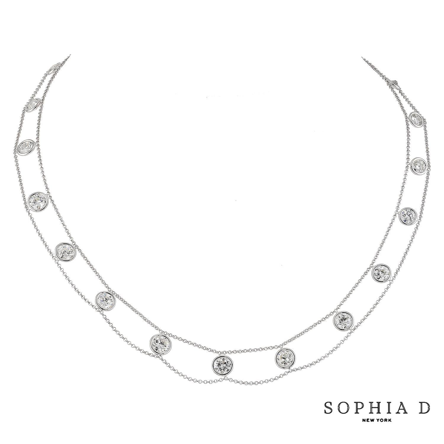 Sophia D. Collana Station con castone di diamanti In condizioni Nuovo in vendita a New York, NY