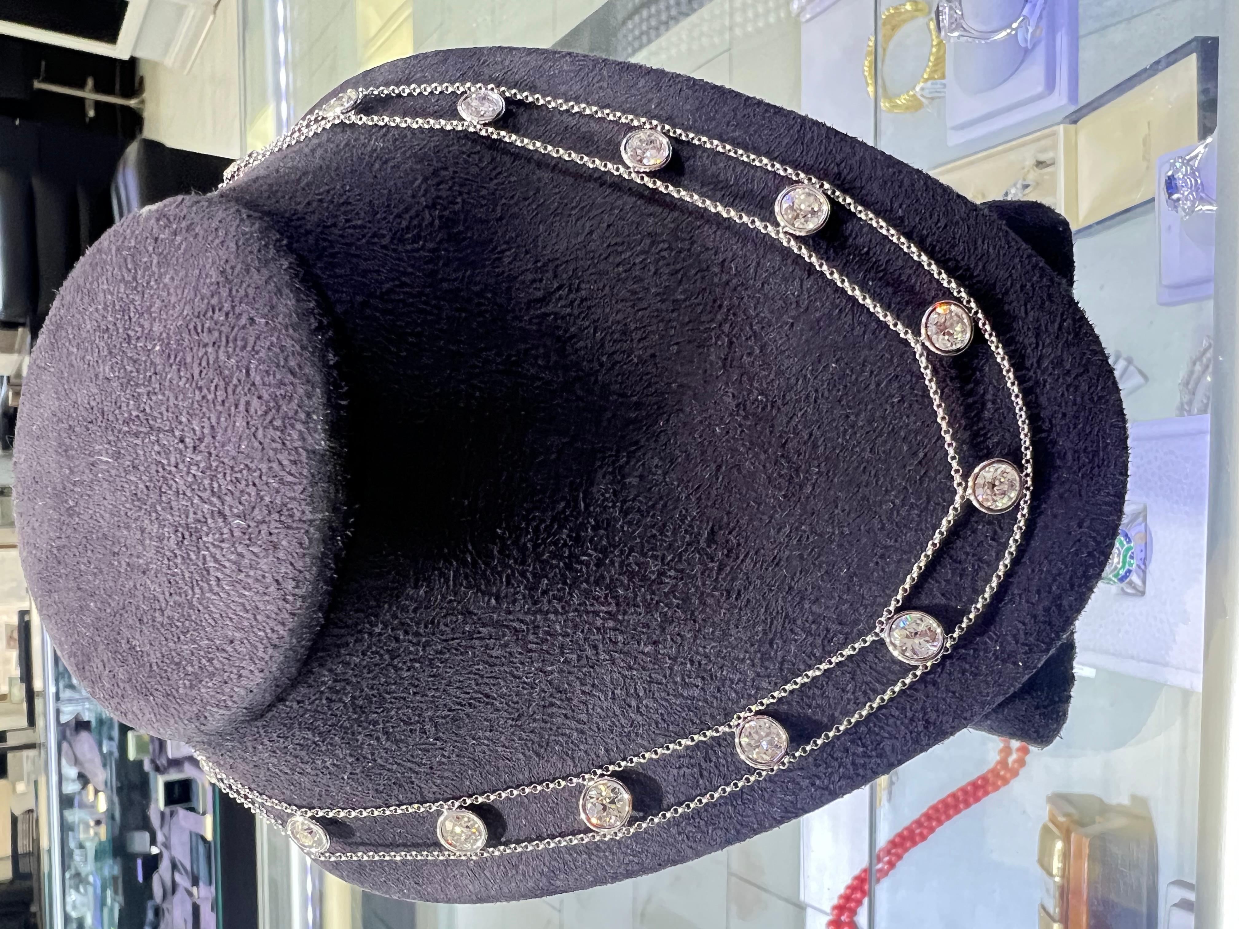 da uomo o donna Sophia D. Collana Station con castone di diamanti in vendita