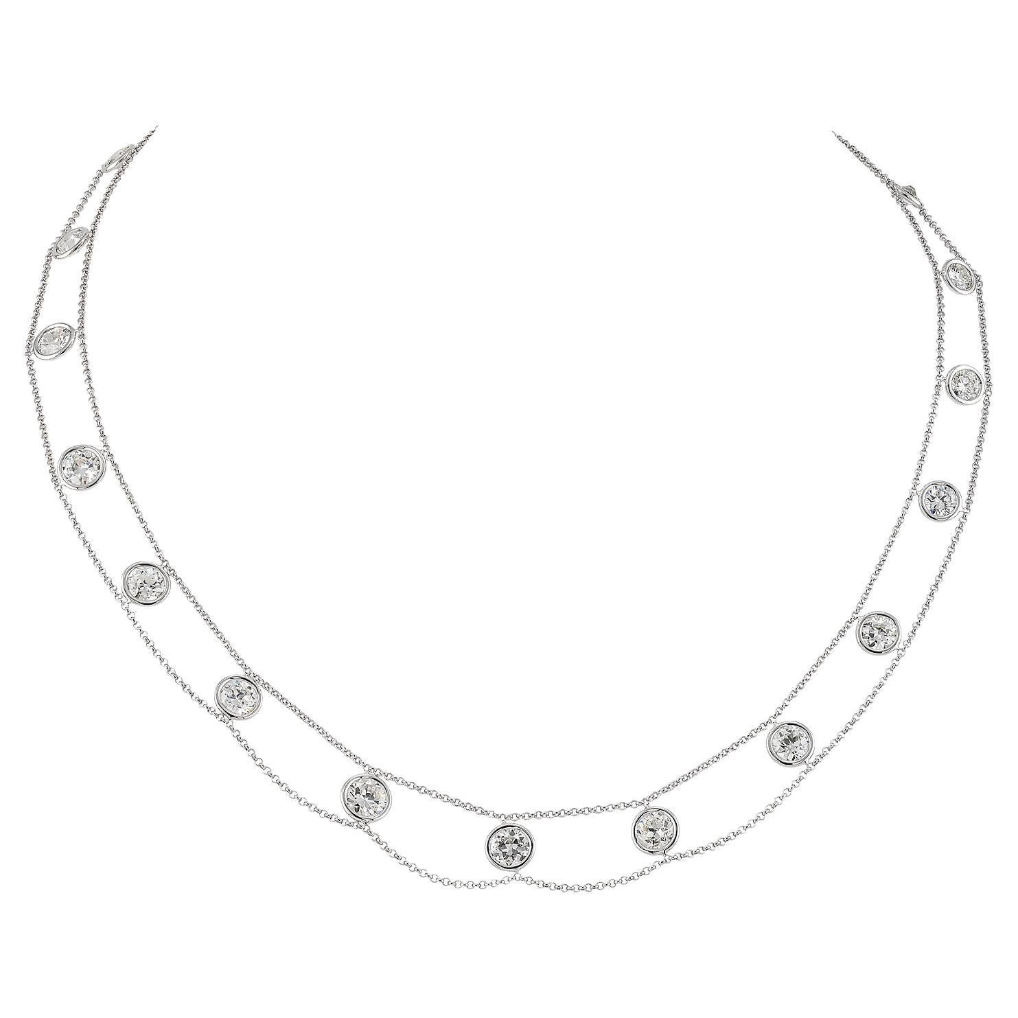 Sophia D. Diamant-Halskette mit Lünettenfassung