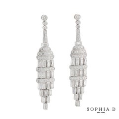 Sophia D Diamond Drop Earrings in Platinum