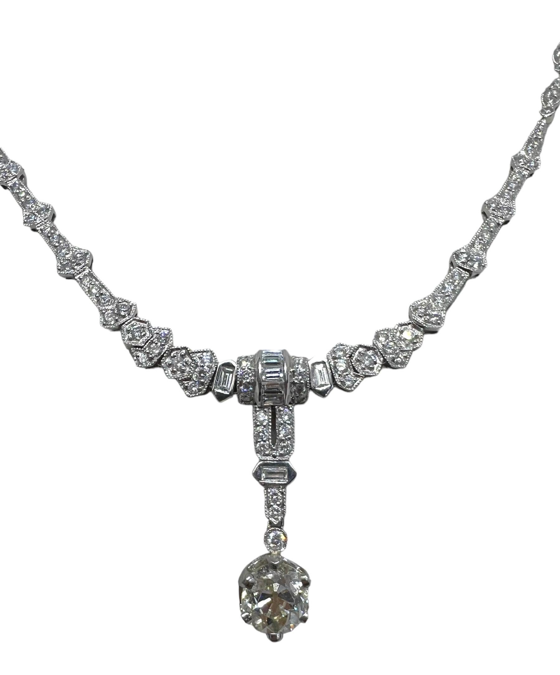 Round Cut Sophia D. Diamond Necklace For Sale