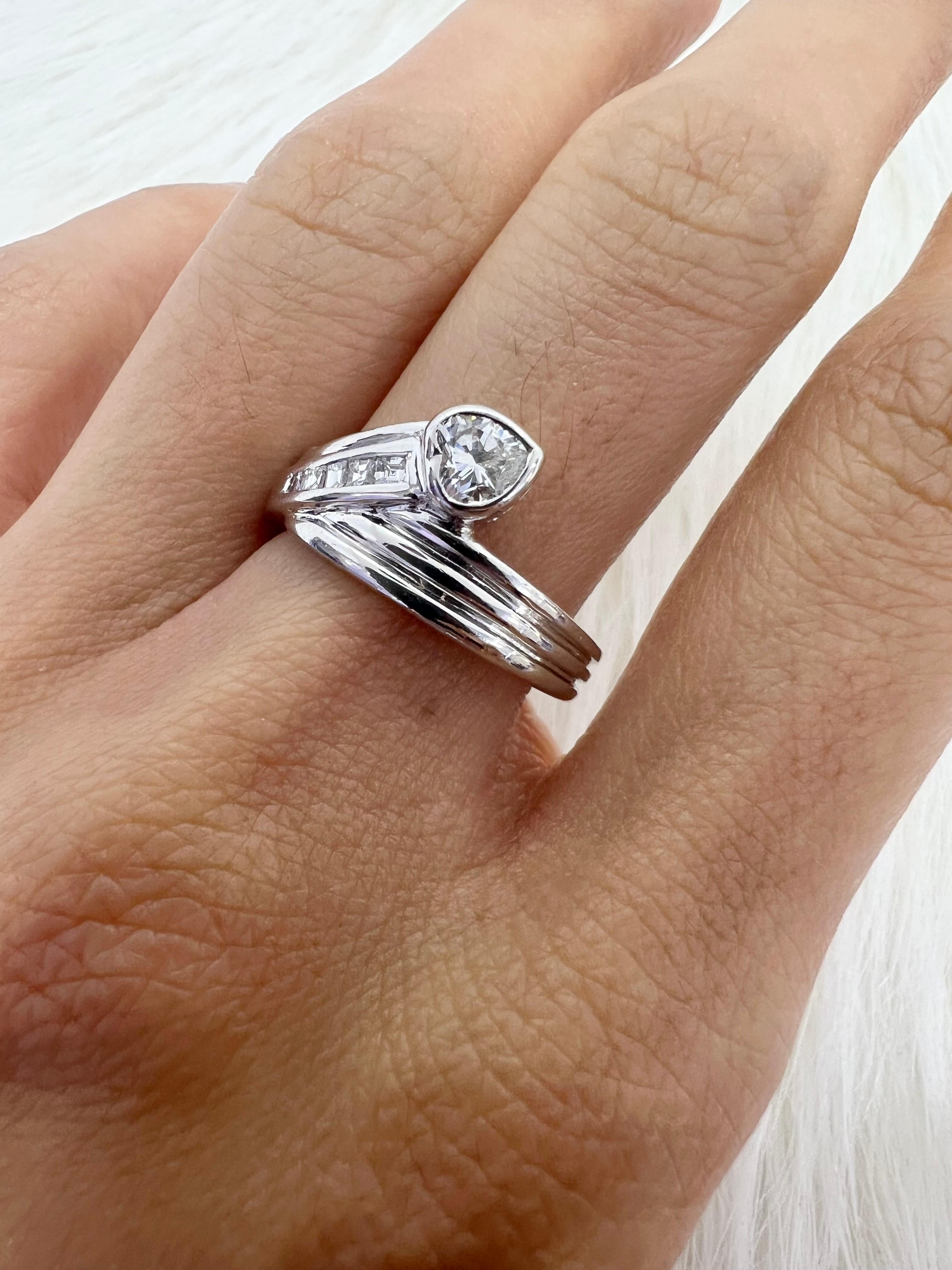 Heart Cut Sophia D. Diamond Platinum Ring For Sale