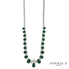 Sophia D. Emerald and Diamond Necklace