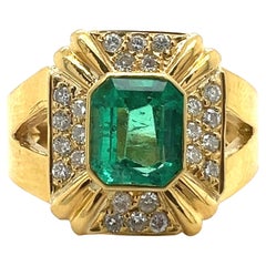 Sophia D. Emerald and Diamond Ring