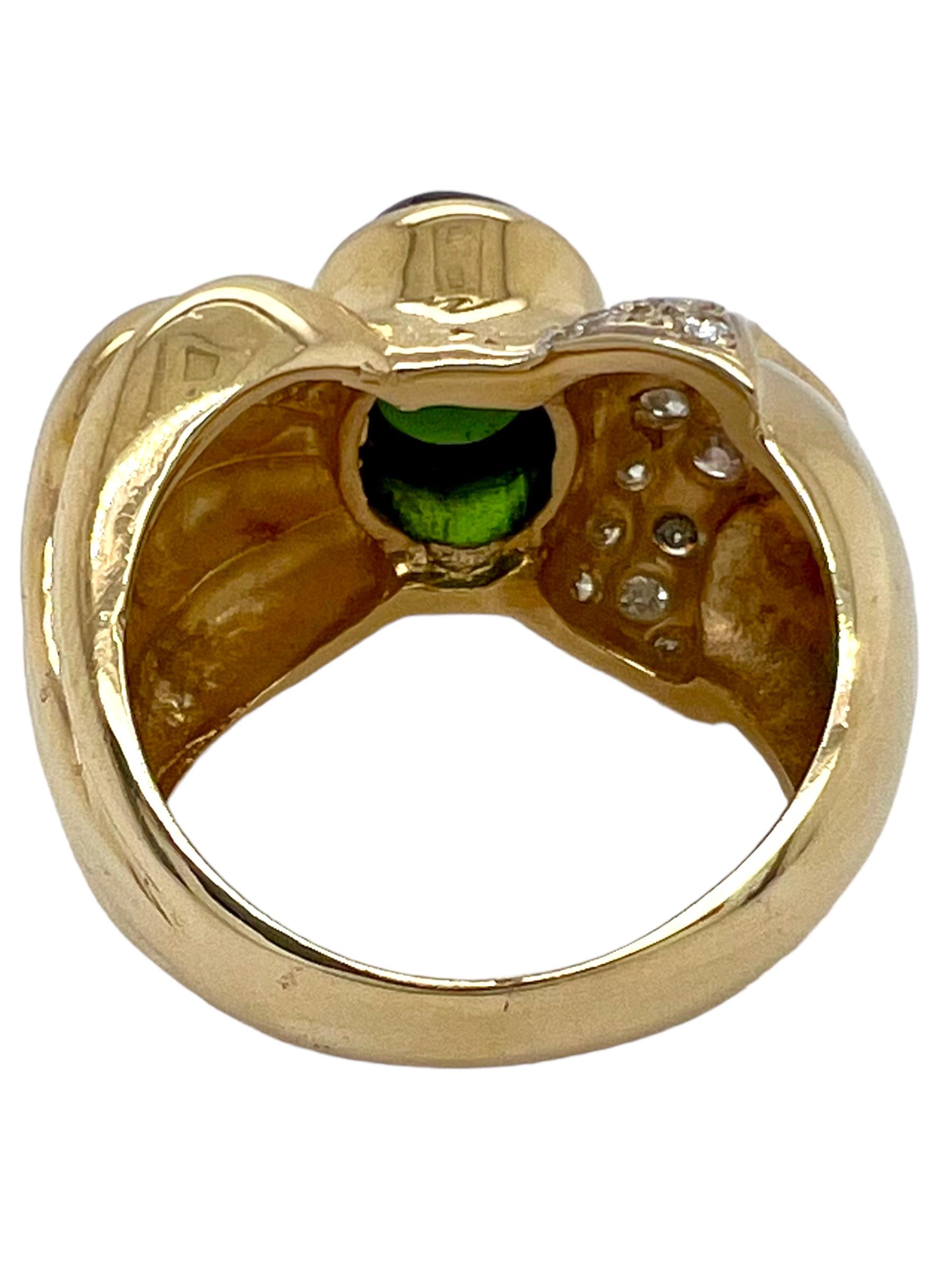 Sophia D. Smaragd-Cabochon-Ring für Damen oder Herren im Angebot
