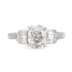 SOPHIA D Estate Platinum GIA Diamond Engagement Ring 1.58ct