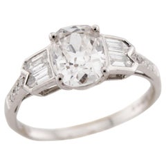 Anello di fidanzamento con diamante GIA in platino SOPHIA D Estate 1,58ct