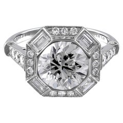 Sophia D. GIA-zertifizierter Art-Déco-Ring mit 1,05 Karat Diamant