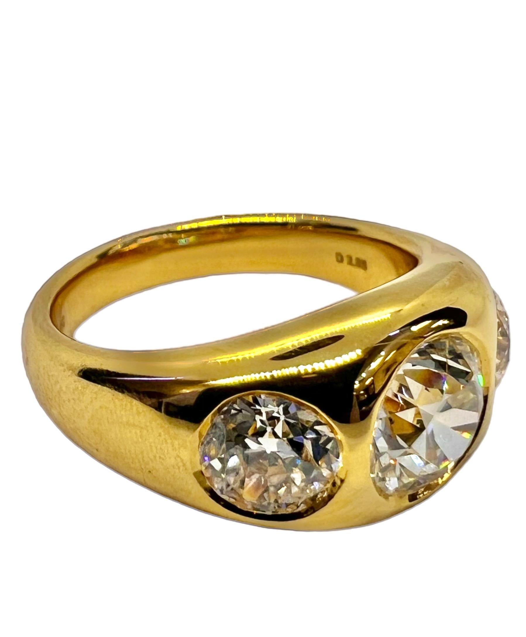 Art déco Bague Sophia D. en or jaune 18 carats avec diamant certifié GIA de 1,63 carat en vente