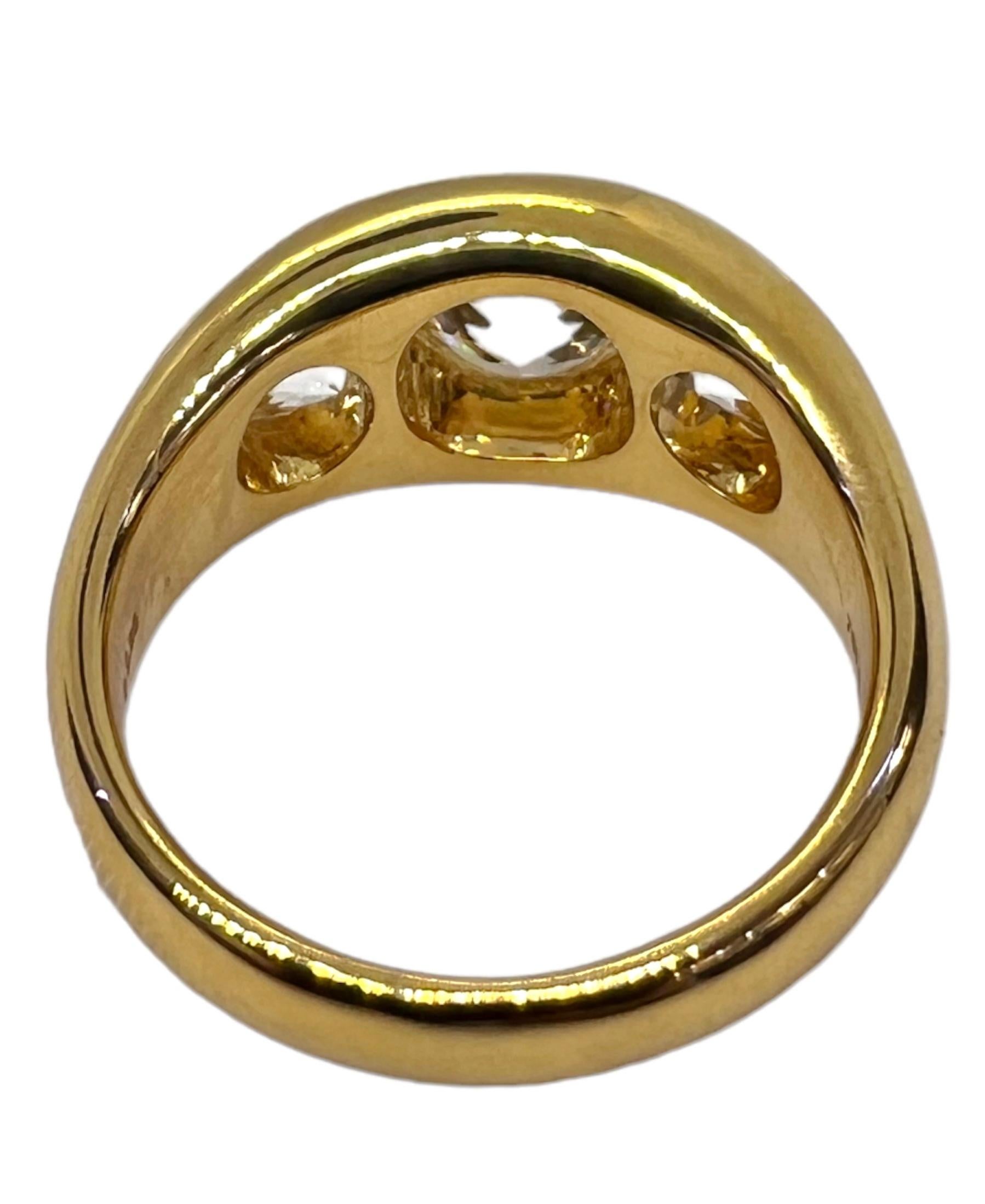 Taille ronde Bague Sophia D. en or jaune 18 carats avec diamant certifié GIA de 1,63 carat en vente