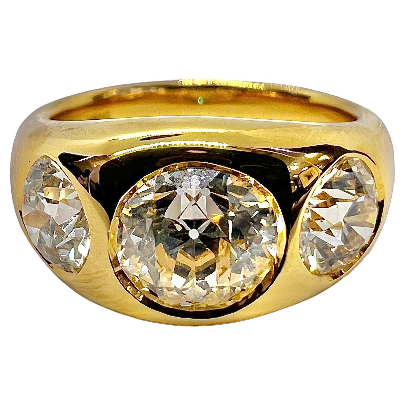 Bague Sophia D. en or jaune 18 carats avec diamant certifié GIA de 1,63 carat en vente