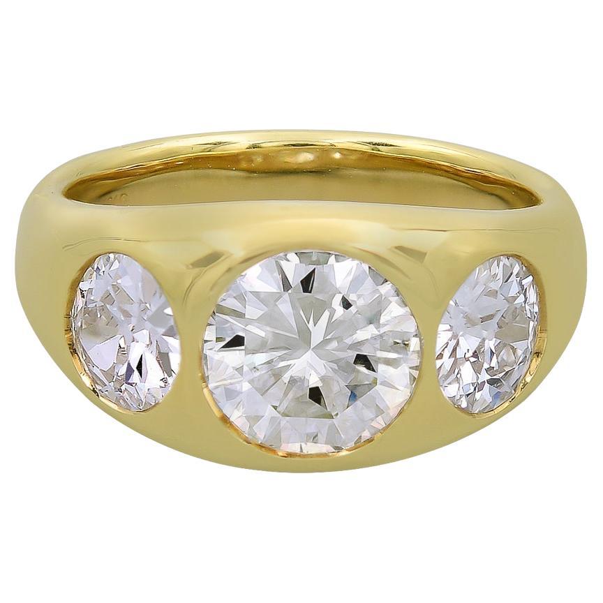 Bague Sophia D. en or jaune 18 carats avec diamant certifié GIA  en vente