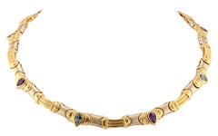 Sophia D. Multi-Colored Yellow Gold Necklace